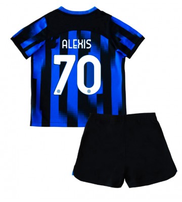 Inter Milan Alexis Sanchez #70 Koti Pelipaita Lasten 2023-24 Lyhyet Hihat (+ Lyhyet housut)