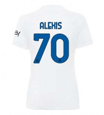 Inter Milan Alexis Sanchez #70 Vieraspaita Naisten 2023-24 Lyhyet Hihat