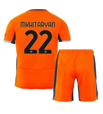 Inter Milan Henrikh Mkhitaryan #22 Kolmas Pelipaita Lasten 2023-24 Lyhyet Hihat (+ Lyhyet housut)