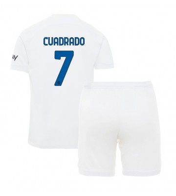 Inter Milan Juan Cuadrado #7 Vieras Pelipaita Lasten 2023-24 Lyhyet Hihat (+ Lyhyet housut)