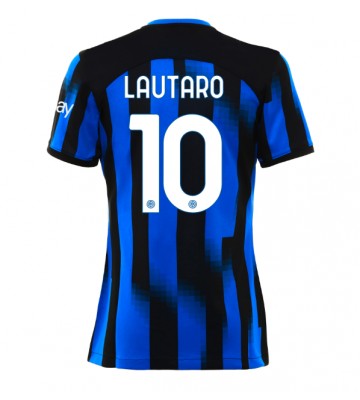 Inter Milan Lautaro Martinez #10 Kotipaita Naisten 2023-24 Lyhyet Hihat