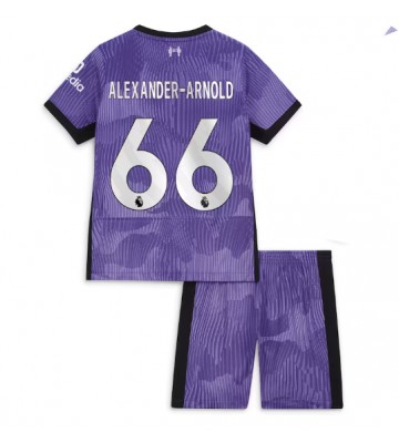 Liverpool Alexander-Arnold #66 Kolmas Pelipaita Lasten 2023-24 Lyhyet Hihat (+ Lyhyet housut)