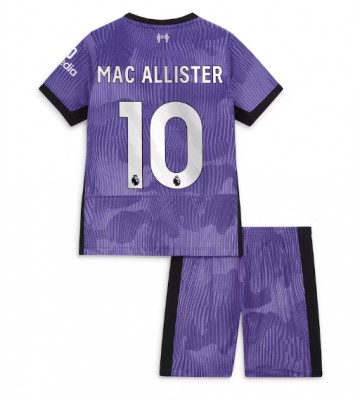 Liverpool Alexis Mac Allister #10 Kolmas Pelipaita Lasten 2023-24 Lyhyet Hihat (+ Lyhyet housut)