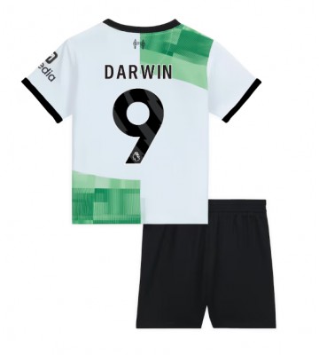 Liverpool Darwin Nunez #9 Vieras Pelipaita Lasten 2023-24 Lyhyet Hihat (+ Lyhyet housut)