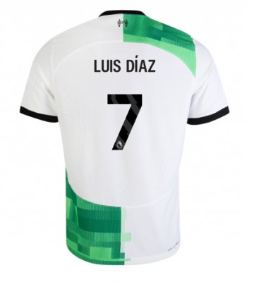 Liverpool Luis Diaz #7 Vieraspaita 2023-24 Lyhyet Hihat