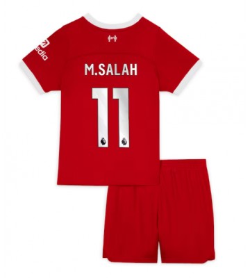 Liverpool Mohamed Salah #11 Koti Pelipaita Lasten 2023-24 Lyhyet Hihat (+ Lyhyet housut)