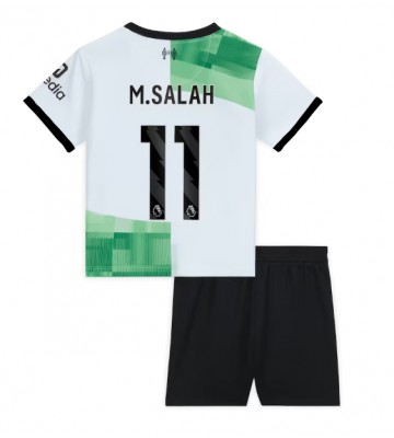 Liverpool Mohamed Salah #11 Vieras Pelipaita Lasten 2023-24 Lyhyet Hihat (+ Lyhyet housut)