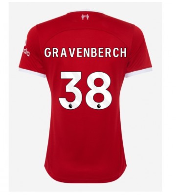 Liverpool Ryan Gravenberch #38 Kotipaita Naisten 2023-24 Lyhyet Hihat