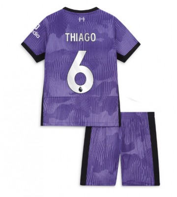 Liverpool Thiago Alcantara #6 Kolmas Pelipaita Lasten 2023-24 Lyhyet Hihat (+ Lyhyet housut)