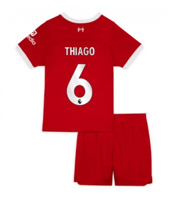 Liverpool Thiago Alcantara #6 Koti Pelipaita Lasten 2023-24 Lyhyet Hihat (+ Lyhyet housut)