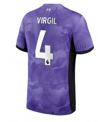 Liverpool Virgil van Dijk #4 Kolmaspaita 2023-24 Lyhyet Hihat