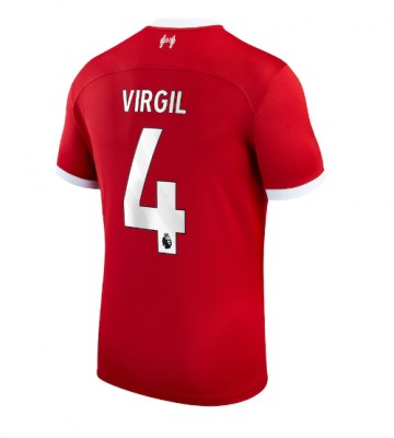 Liverpool Virgil van Dijk #4 Kotipaita 2023-24 Lyhyet Hihat