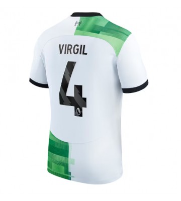 Liverpool Virgil van Dijk #4 Vieraspaita 2023-24 Lyhyet Hihat