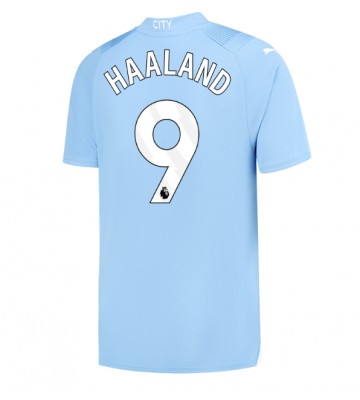 Manchester City Erling Haaland #9 Kotipaita 2023-24 Lyhyet Hihat