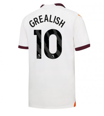 Manchester City Jack Grealish #10 Vieraspaita 2023-24 Lyhyet Hihat