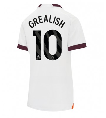 Manchester City Jack Grealish #10 Vieraspaita Naisten 2023-24 Lyhyet Hihat