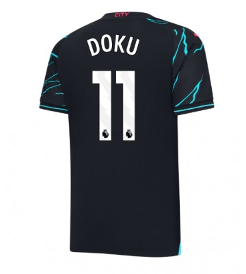 Manchester City Jeremy Doku #11 Kolmaspaita 2023-24 Lyhyet Hihat