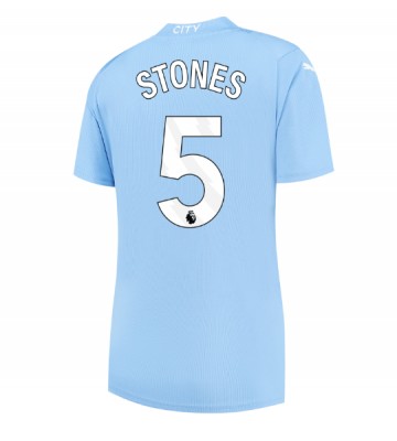 Manchester City John Stones #5 Kotipaita Naisten 2023-24 Lyhyet Hihat