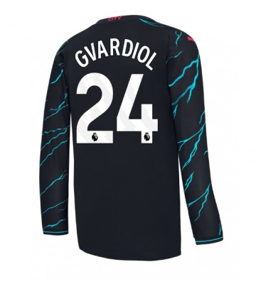 Manchester City Josko Gvardiol #24 Kolmaspaita 2023-24 Pitkät Hihat