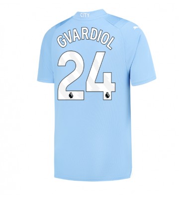 Manchester City Josko Gvardiol #24 Kotipaita 2023-24 Lyhyet Hihat