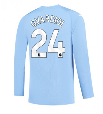 Manchester City Josko Gvardiol #24 Kotipaita 2023-24 Pitkät Hihat