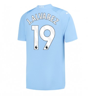 Manchester City Julian Alvarez #19 Kotipaita 2023-24 Lyhyet Hihat