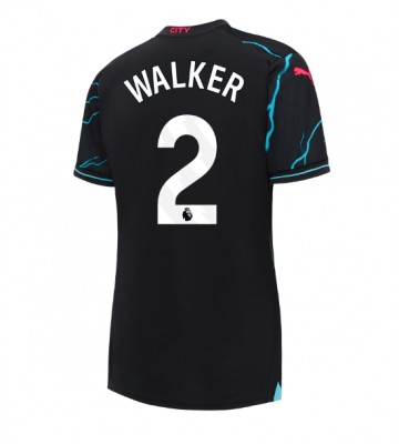 Manchester City Kyle Walker #2 Kolmaspaita Naisten 2023-24 Lyhyet Hihat