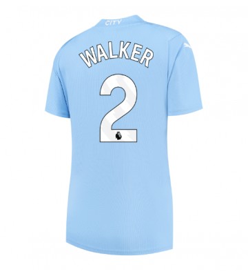 Manchester City Kyle Walker #2 Kotipaita Naisten 2023-24 Lyhyet Hihat