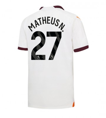 Manchester City Matheus Nunes #27 Vieraspaita 2023-24 Lyhyet Hihat