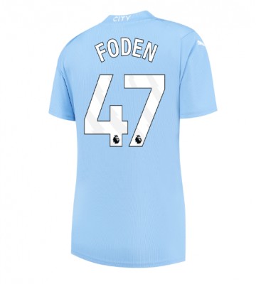 Manchester City Phil Foden #47 Kotipaita Naisten 2023-24 Lyhyet Hihat