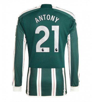 Manchester United Antony #21 Vieraspaita 2023-24 Pitkät Hihat