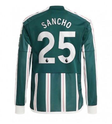 Manchester United Jadon Sancho #25 Vieraspaita 2023-24 Pitkät Hihat