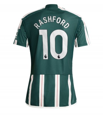 Manchester United Marcus Rashford #10 Vieraspaita 2023-24 Lyhyet Hihat