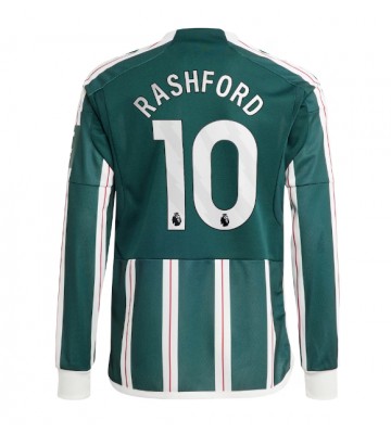 Manchester United Marcus Rashford #10 Vieraspaita 2023-24 Pitkät Hihat