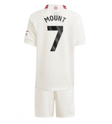 Manchester United Mason Mount #7 Kolmas Pelipaita Lasten 2023-24 Lyhyet Hihat (+ Lyhyet housut)