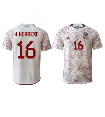 Meksiko Hector Herrera #16 Vieraspaita EM-Kisat 2020 Lyhyet Hihat