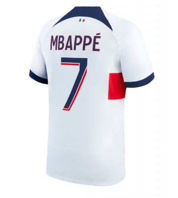 Paris Saint-Germain Kylian Mbappe #7 Vieraspaita 2023-24 Lyhyet Hihat