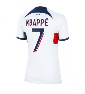 Paris Saint-Germain Kylian Mbappe #7 Vieraspaita Naisten 2023-24 Lyhyet Hihat