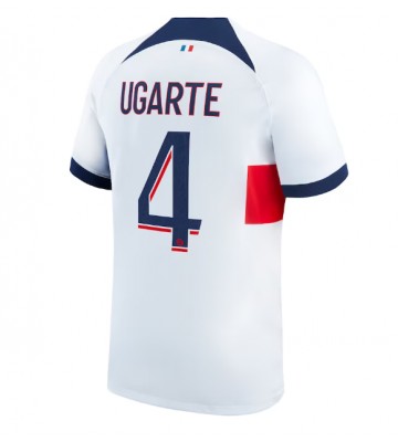 Paris Saint-Germain Manuel Ugarte #4 Vieraspaita 2023-24 Lyhyet Hihat