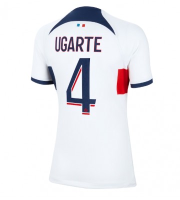 Paris Saint-Germain Manuel Ugarte #4 Vieraspaita Naisten 2023-24 Lyhyet Hihat