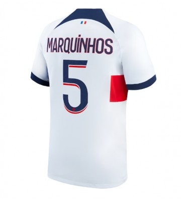 Paris Saint-Germain Marquinhos #5 Vieraspaita 2023-24 Lyhyet Hihat