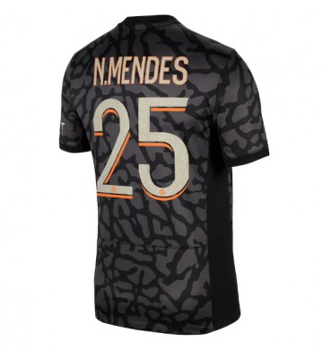 Paris Saint-Germain Nuno Mendes #25 Kolmaspaita 2023-24 Lyhyet Hihat