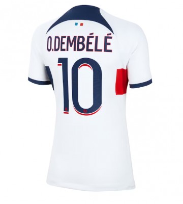 Paris Saint-Germain Ousmane Dembele #10 Vieraspaita Naisten 2023-24 Lyhyet Hihat