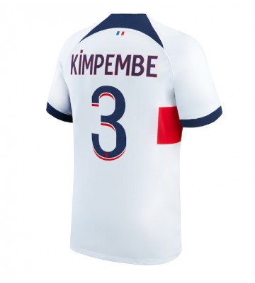 Paris Saint-Germain Presnel Kimpembe #3 Vieraspaita 2023-24 Lyhyet Hihat