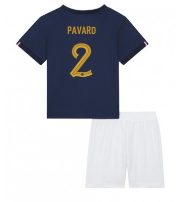 Ranska Benjamin Pavard #2 Koti Pelipaita Lasten EM-Kisat 2020 Lyhyet Hihat (+ Lyhyet housut)