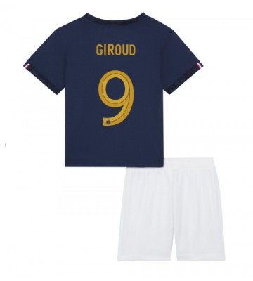 Ranska Olivier Giroud #9 Koti Pelipaita Lasten EM-Kisat 2020 Lyhyet Hihat (+ Lyhyet housut)