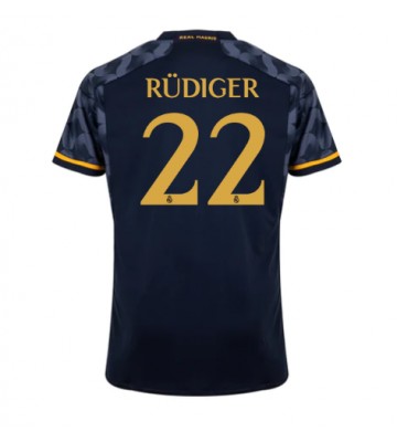 Real Madrid Antonio Rudiger #22 Vieraspaita 2023-24 Lyhyet Hihat