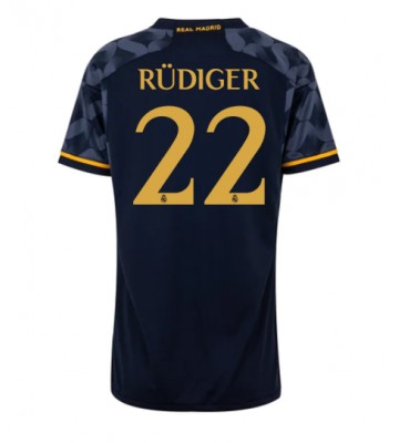 Real Madrid Antonio Rudiger #22 Vieraspaita Naisten 2023-24 Lyhyet Hihat