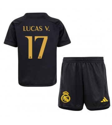 Real Madrid Lucas Vazquez #17 Kolmas Pelipaita Lasten 2023-24 Lyhyet Hihat (+ Lyhyet housut)