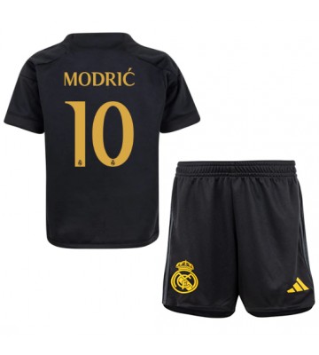 Real Madrid Luka Modric #10 Kolmas Pelipaita Lasten 2023-24 Lyhyet Hihat (+ Lyhyet housut)